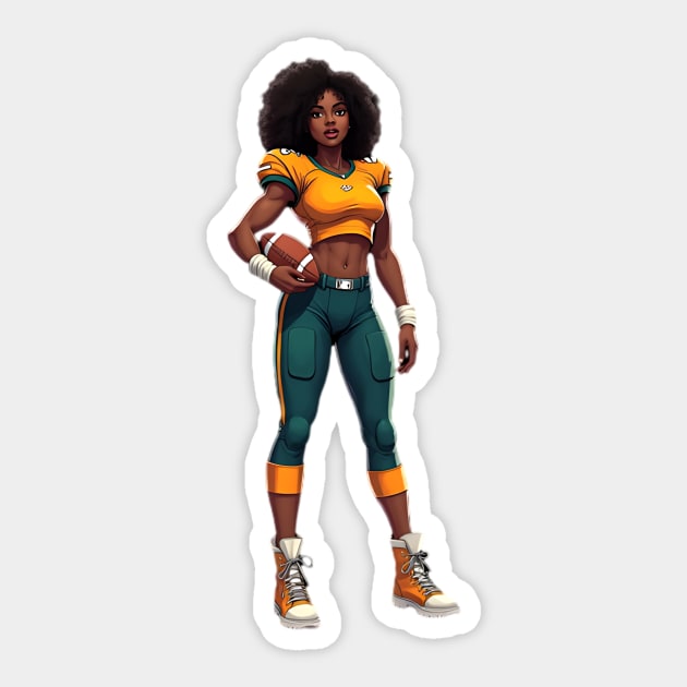 American Football Girl Sticker by animegirlnft